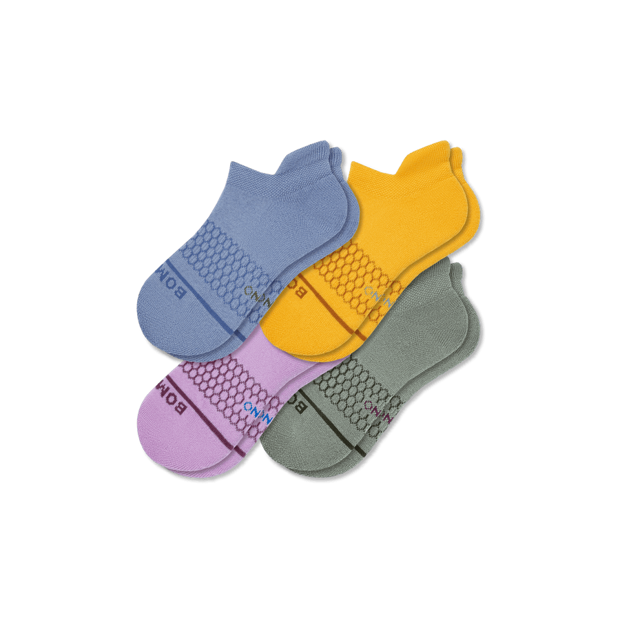 Youth Merino Wool Blend Ankle Sock 4-Pack - Active Weekend Cushion