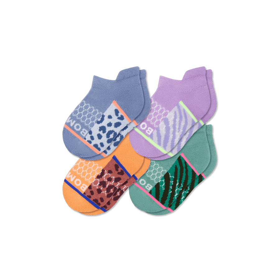 Toddler Wild Wear Ankle Sock 4-Pack - Smooth Everyday Pair