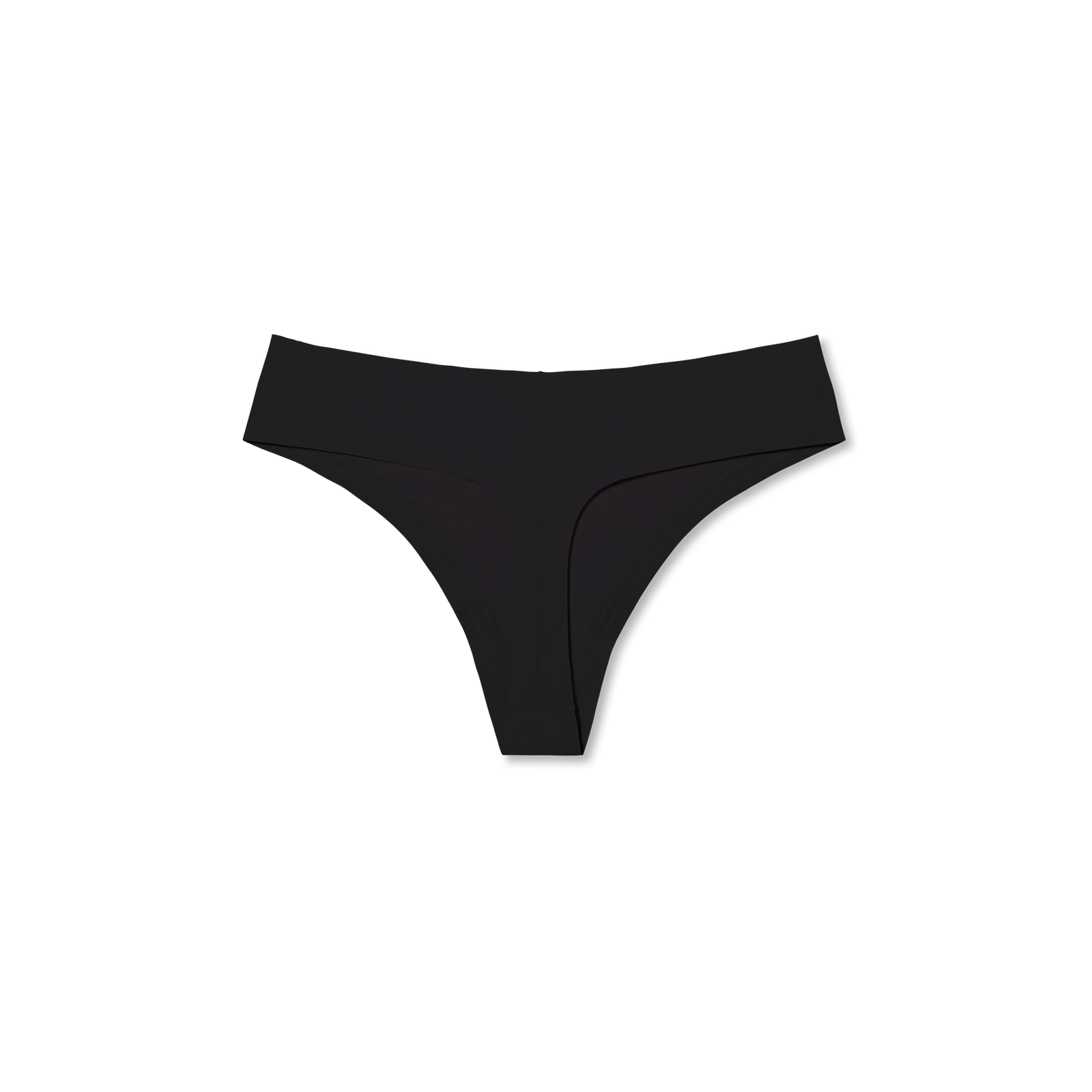 Women's No Show Thong - Black L Back [8275]