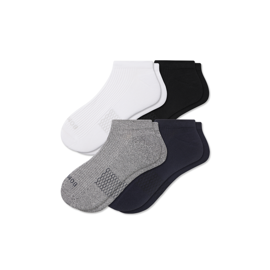 Men's Modern Rib Ankle Sock 4-Pack - Breathable Weekend Support