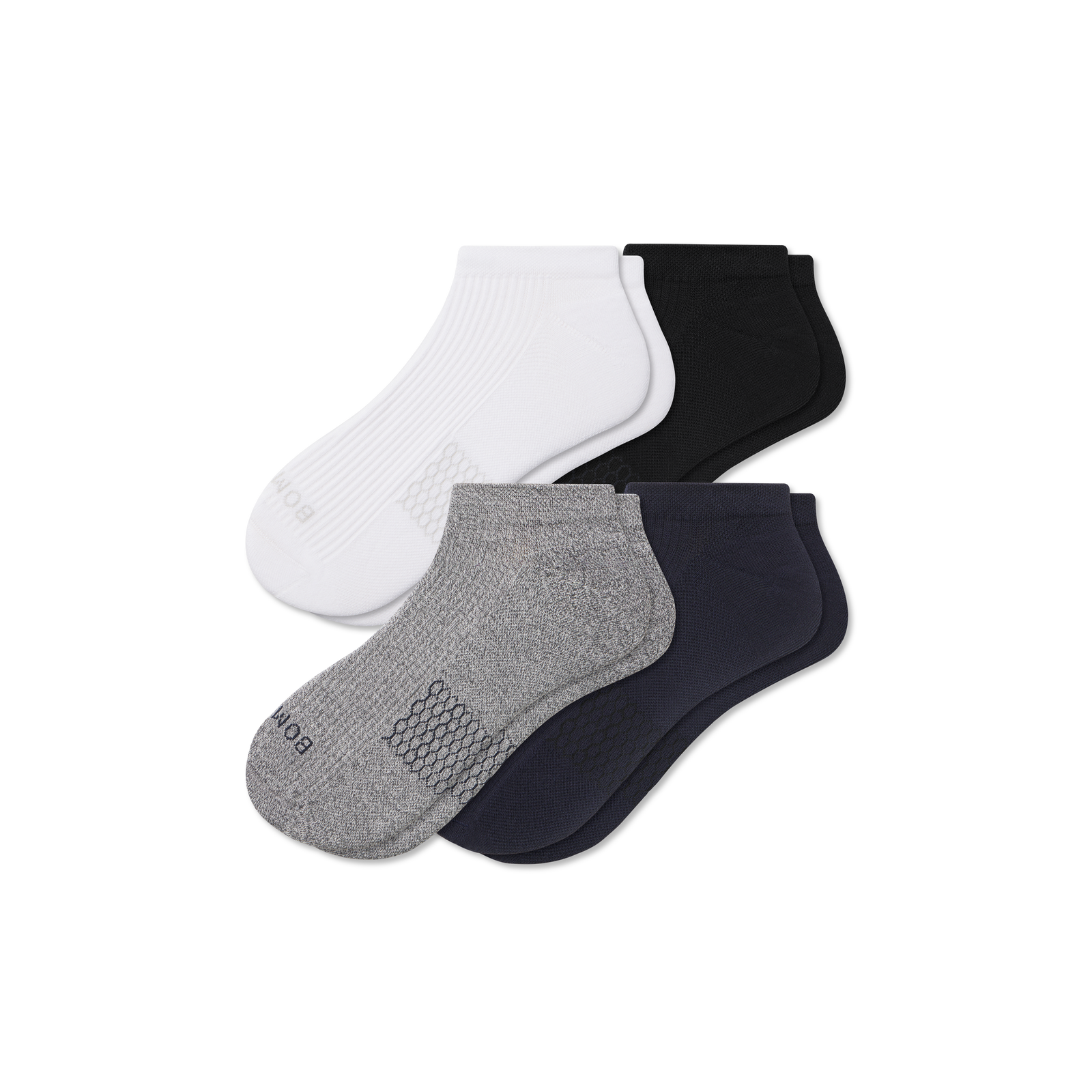 Modern Rib Ankle Sock 4-Pack - white black mix