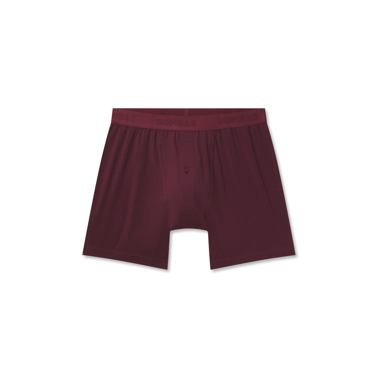 Men's Cotton Modal Blend Boxer - Burgundy Midnight Plum Stripe L [8473]