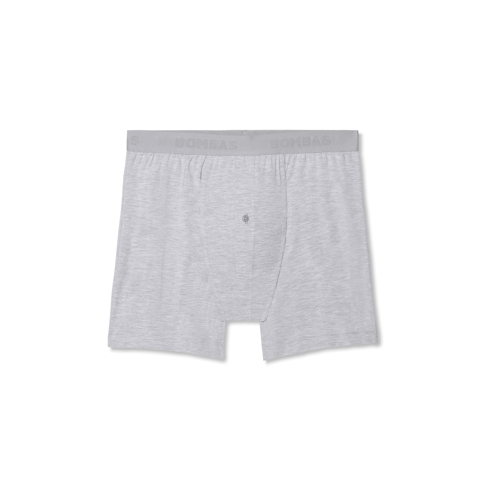 Men's Cotton Modal Blend Boxer - Medium Heather Grey L Front [8473]