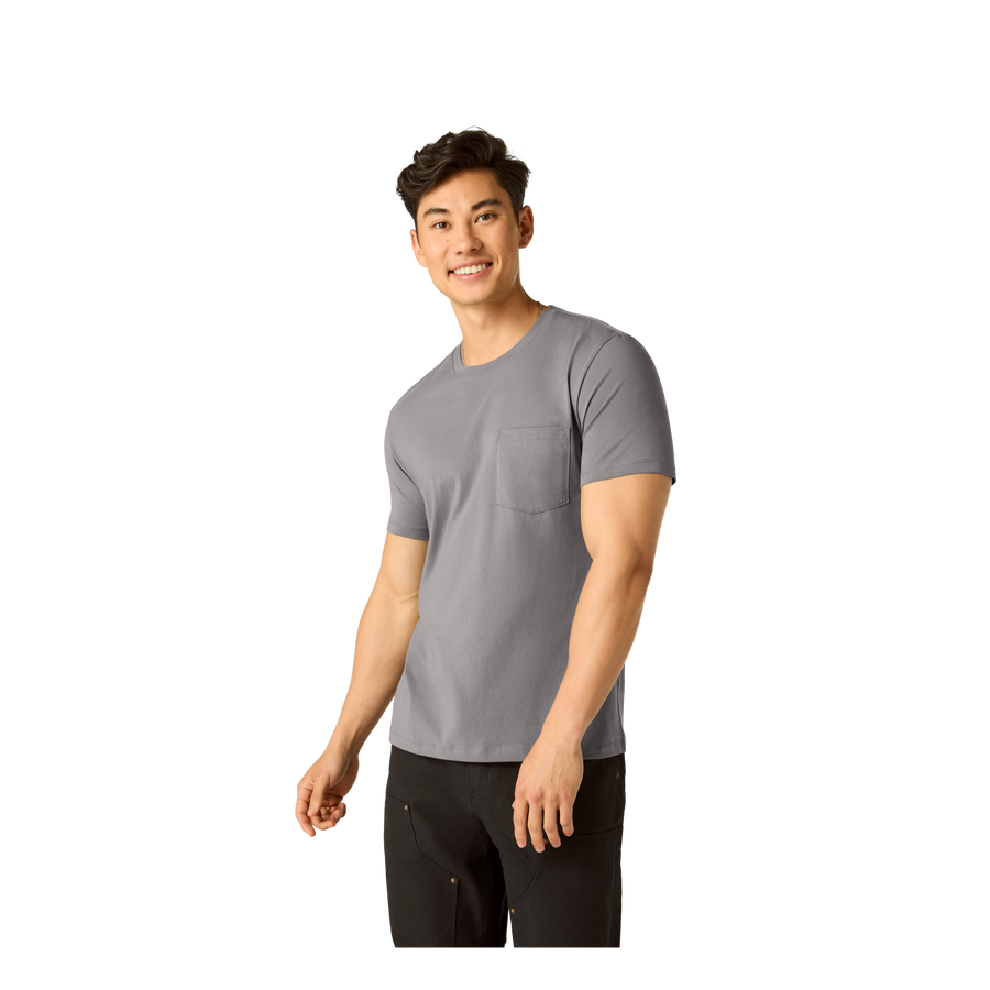 Men's Pima Cotton Pocket Crew Neck T-Shirt - Essential Travel Ready