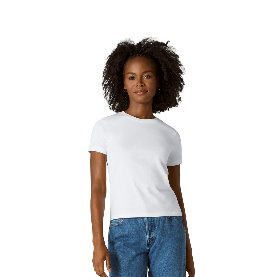 Women's Pima Cotton Slim Crew Neck T-Shirt - Relaxed Fit