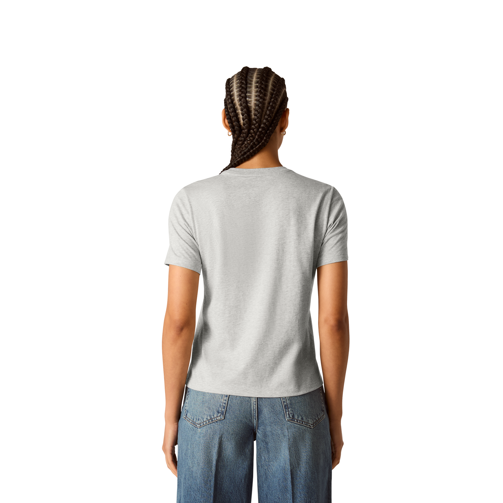 Pima Cotton Crew Neck T-Shirt - Varsity Grey Heather WO3 [8530]
