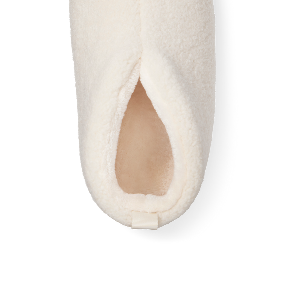 Women's Cabin Bootie Slipper - Cream Details [8555]