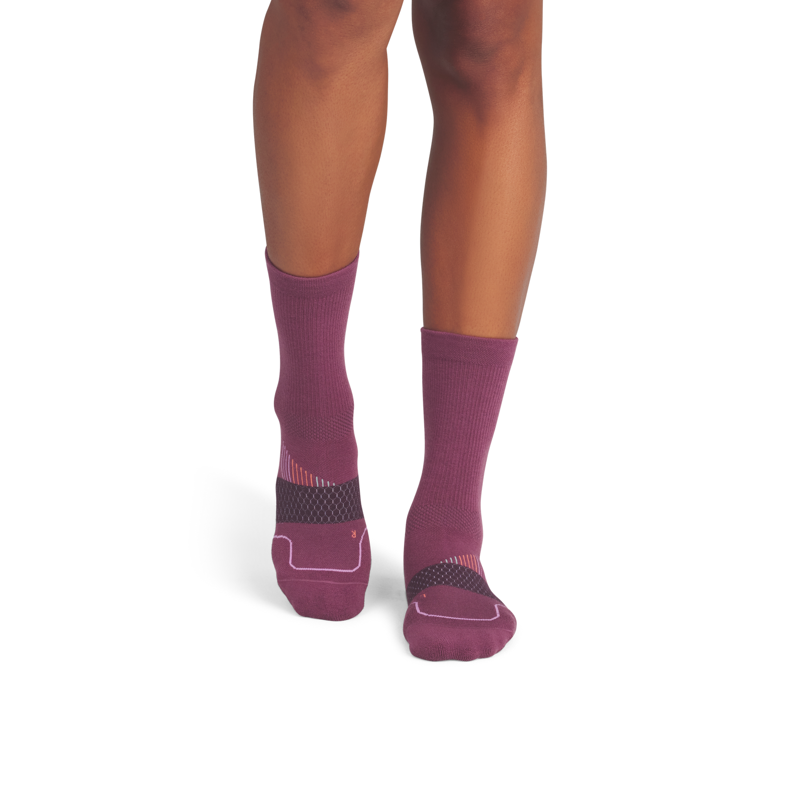 Running Half Calf Socks - Purple Ochre WO1 [8570]