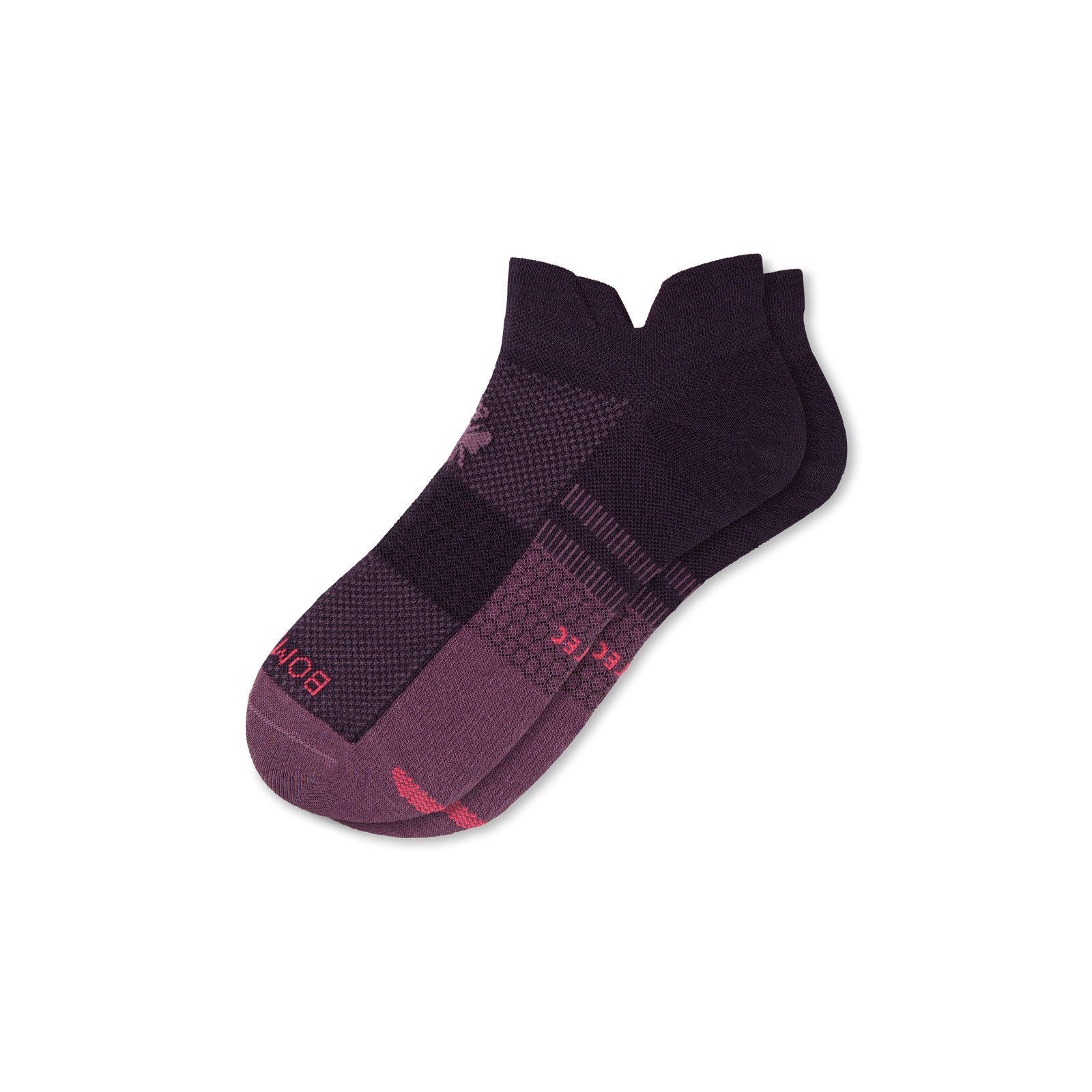 Lightweight Athletic Ankle Socks - Purple Plum L [8580]