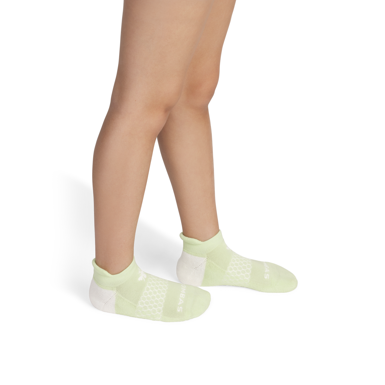 Solids Contrast Heel Ankle Socks - Soft Lime YO1 [8613]