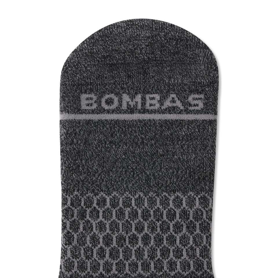 Merino Wool Blend Half Calf Socks - Charcoal Detail [8625]
