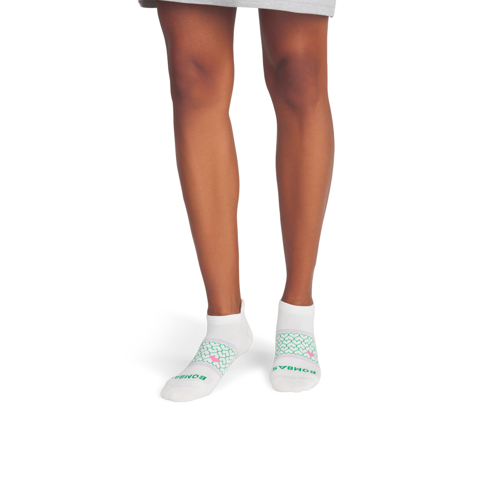 Valentine's Day Ankle Socks - Soft White WO1 [8647]