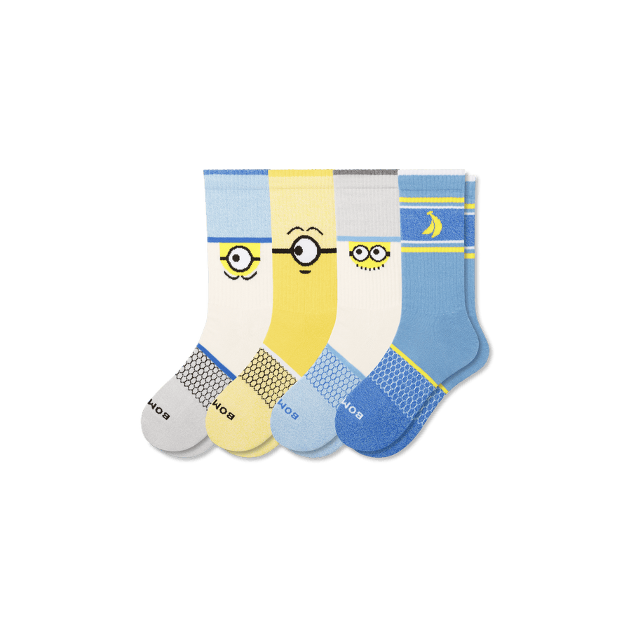 Minions Calf Sock 4-Pack - Soft Low Cut Step