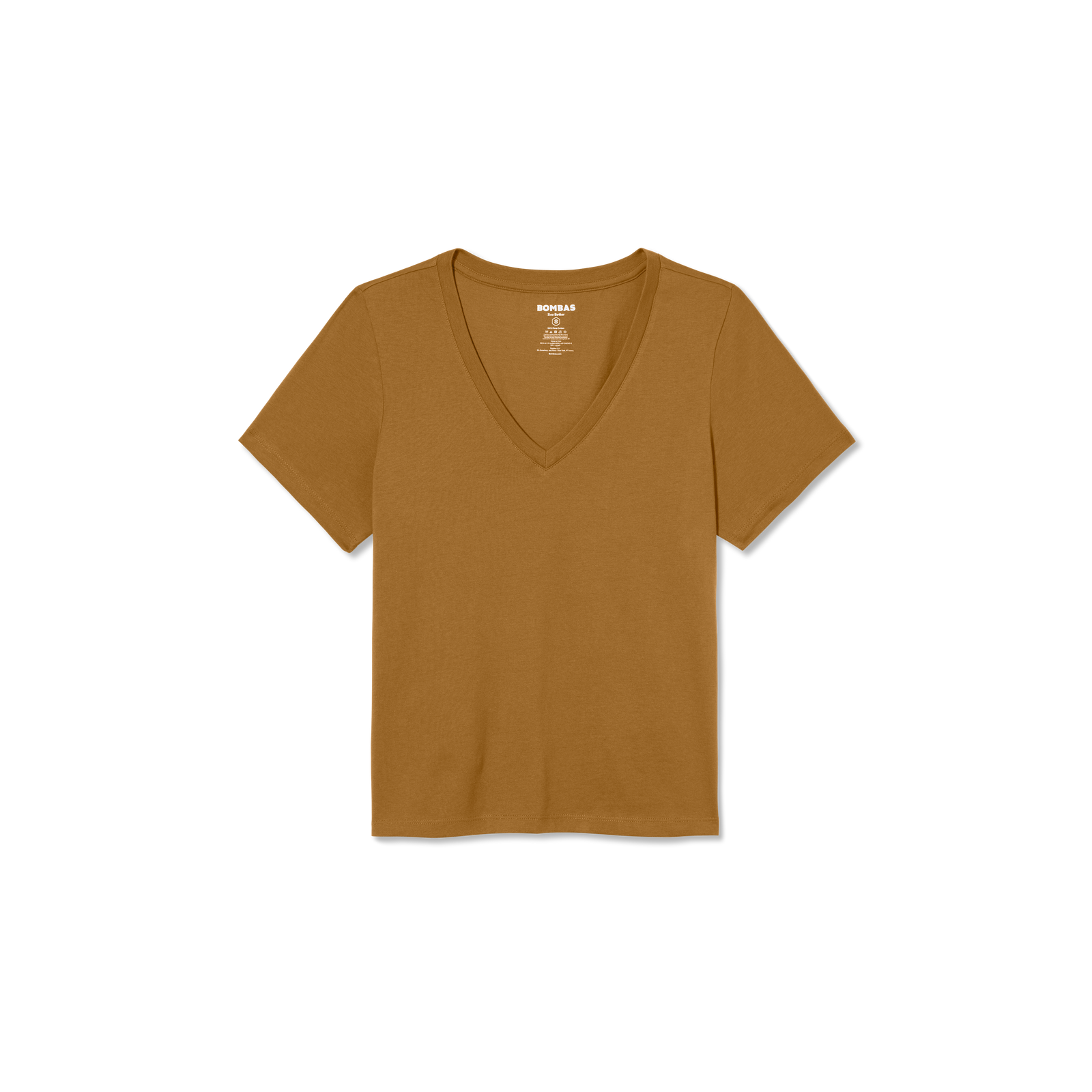Women's Classic Fit Pima Cotton V-Neck T-Shirt - Canteen L [8738]