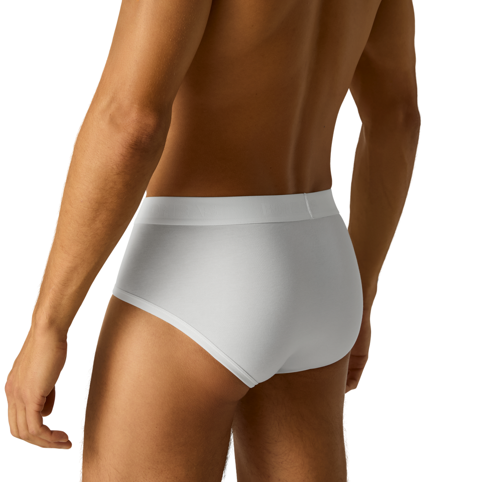 Cotton Modal Blend Brief - White MO3 [8817]