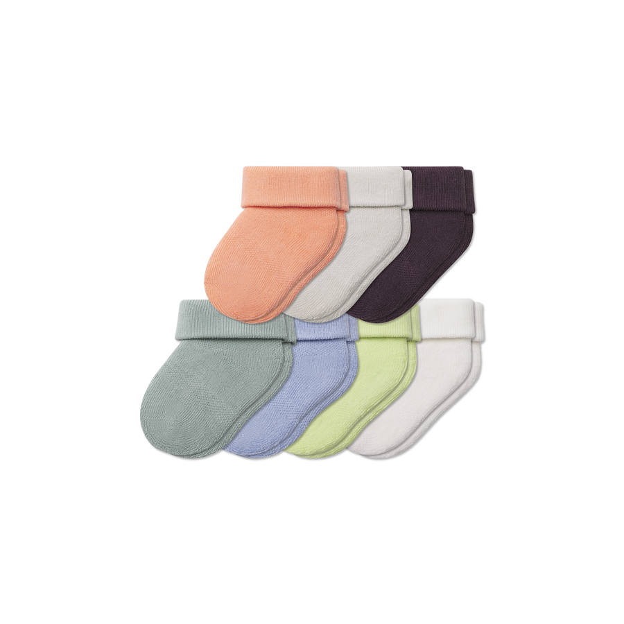 Baby Week of Bombas Calf Sock 7-Pack (0-6 Months) - Soft No Show Wear