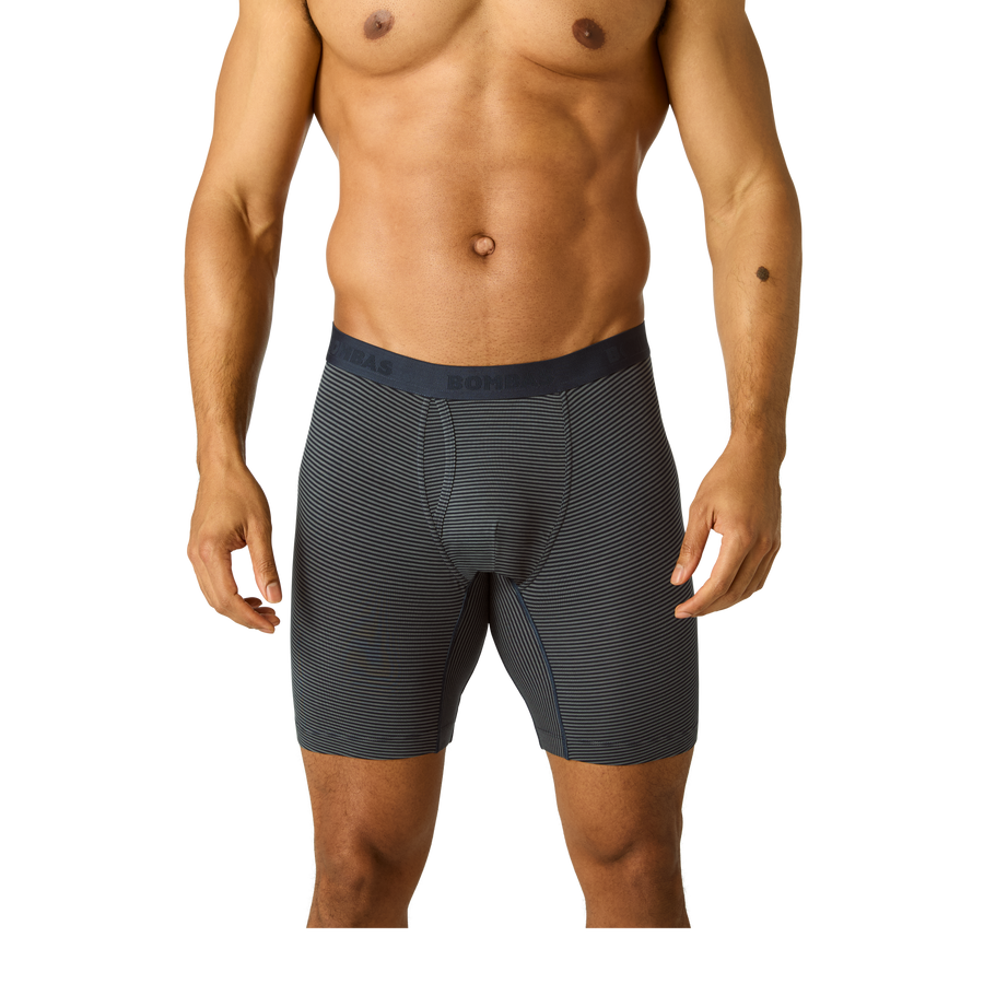 Men's Cotton Modal Blend Long Boxer Brief 8" - Essential Stretch Fit