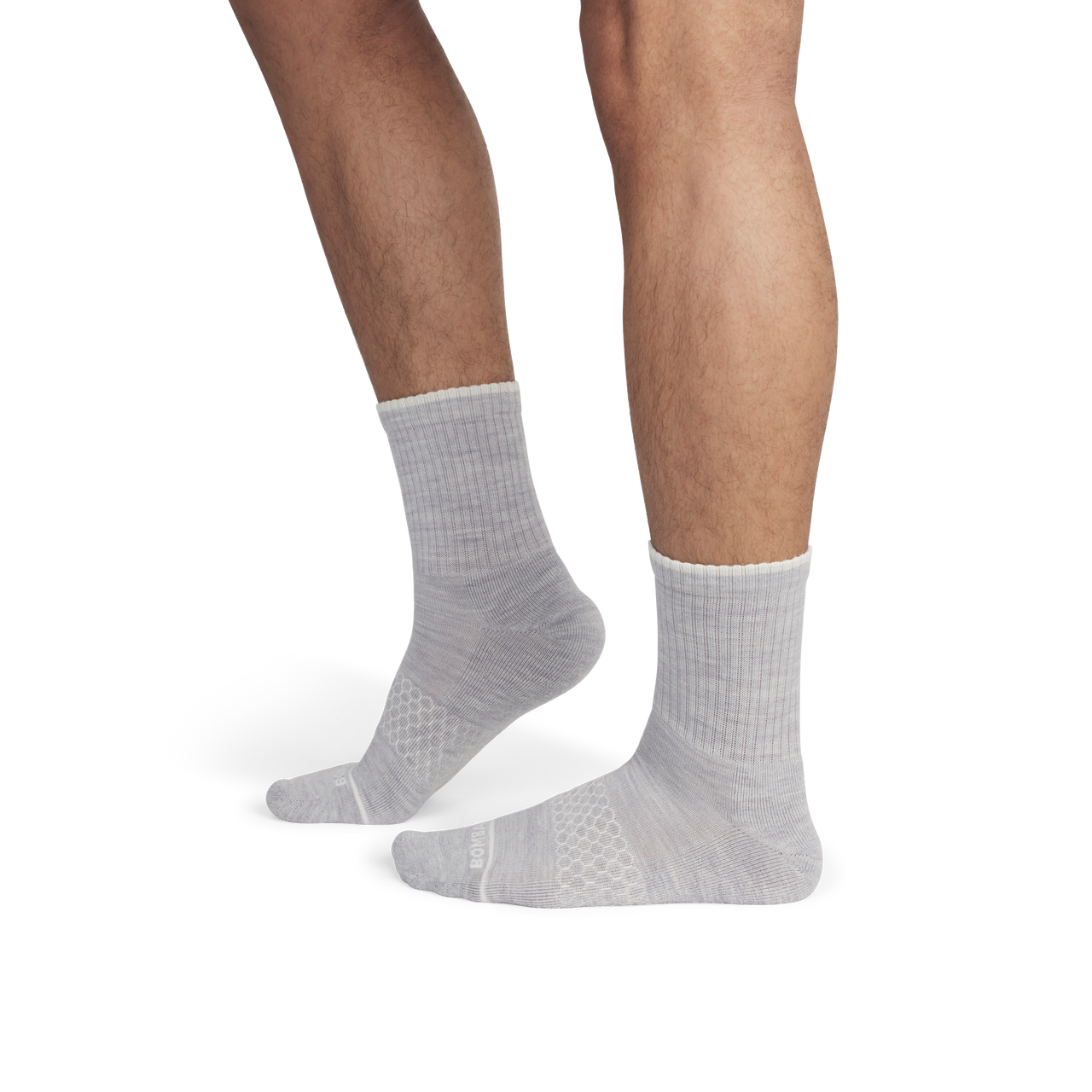 Merino Wool Blend Half Calf Socks - Granite Heather MO2 [8997]
