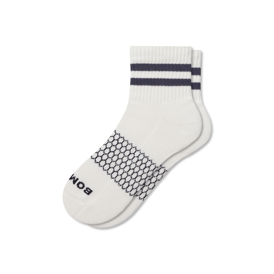 Men's Vintage Stripes Quarter Socks - Smooth Run Move
