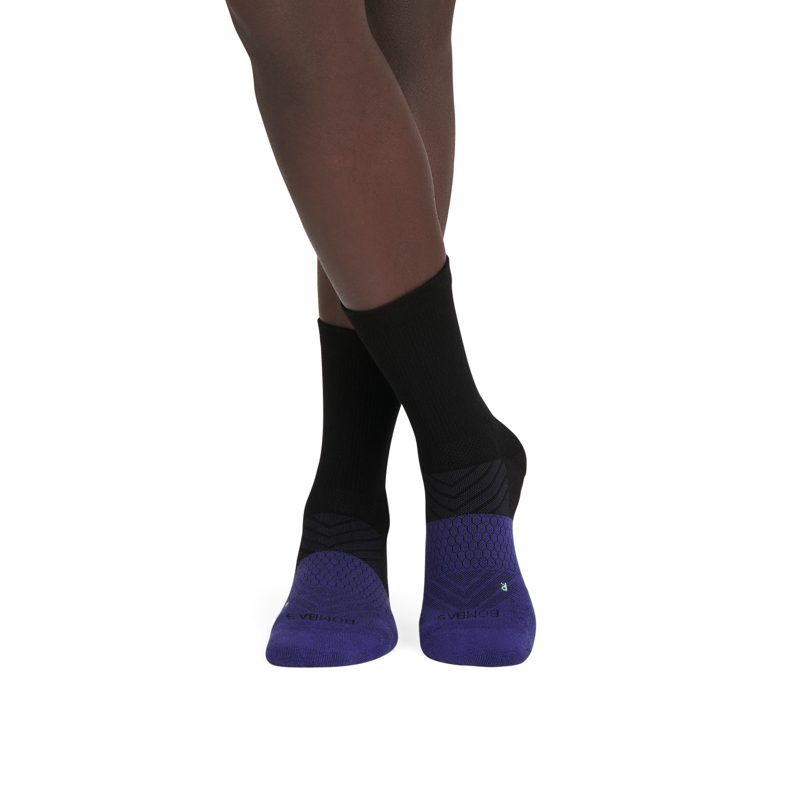 Running Half Calf Socks Black / Light Indigo MO1 [9152]