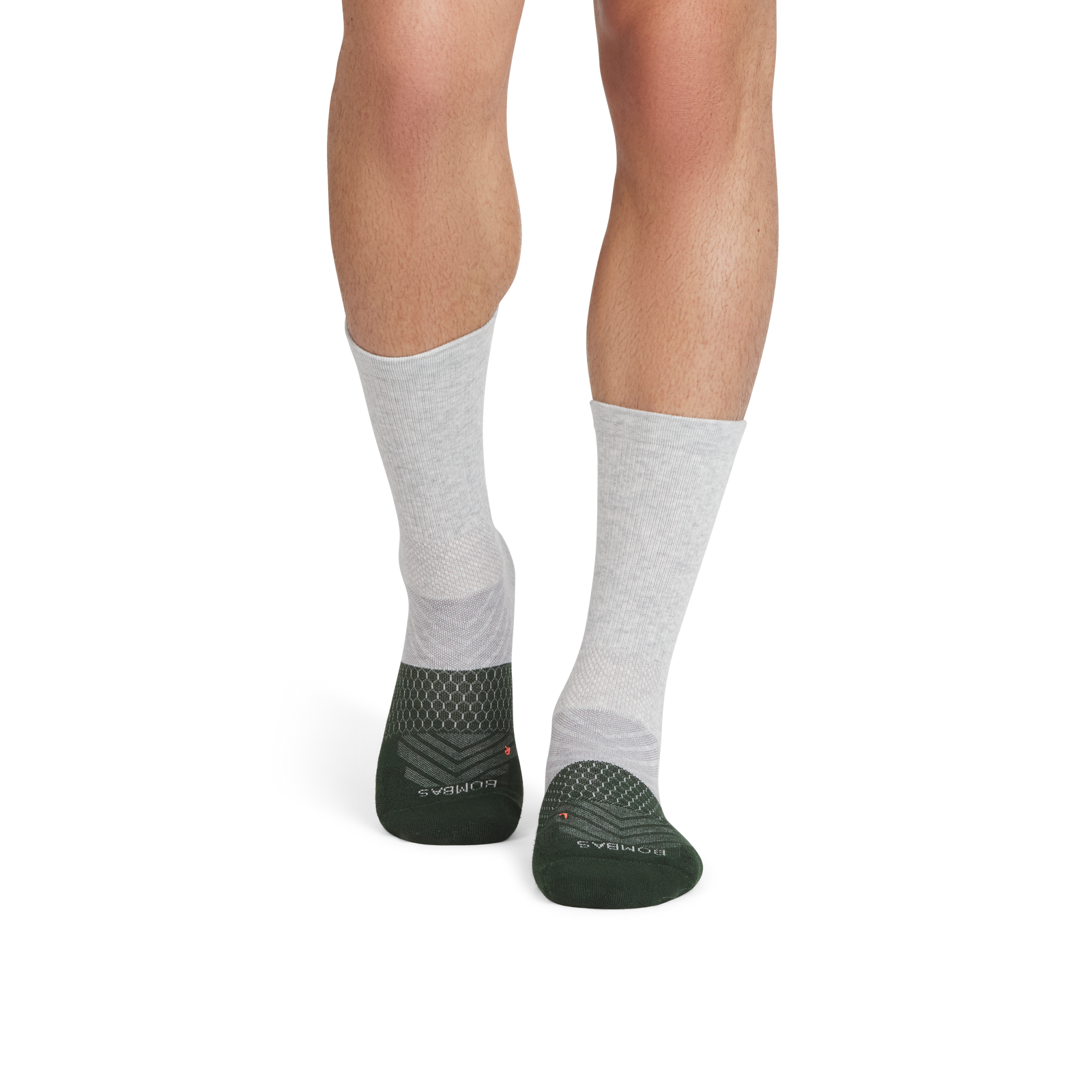 Running Half Calf Socks - Varsity Grey Heather / Dark Elm MO1 [9192]
