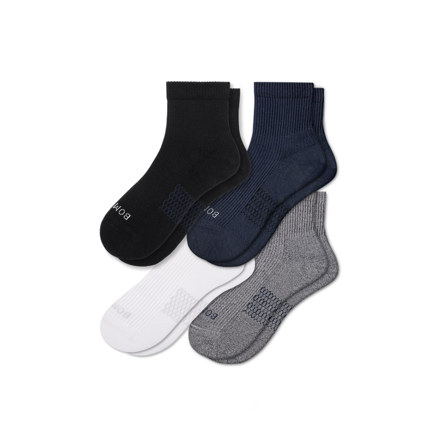 Men's Modern Rib Quarter Sock 4-Pack - Classic Weekend Rotation