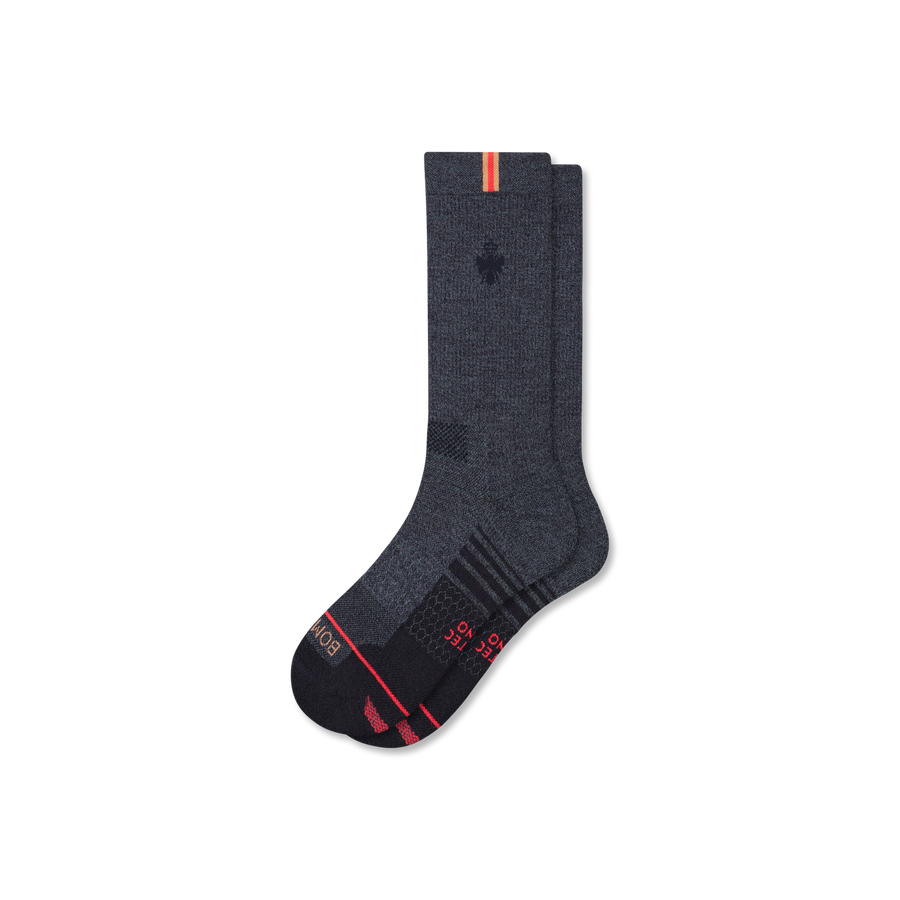Men's Merino Wool Blend Run Calf Socks - Comfort No Show Support