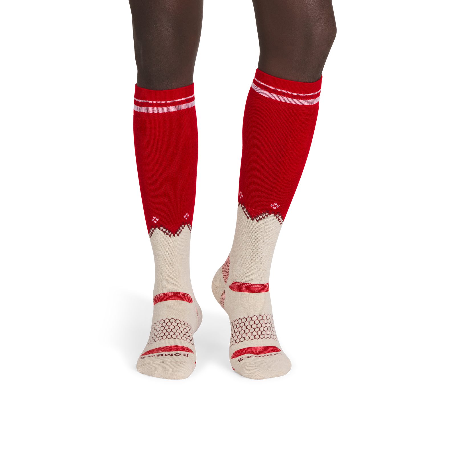 Full-Cushion Merino Wool Ski & Snowboard Socks - heritage red MO1 [9715]