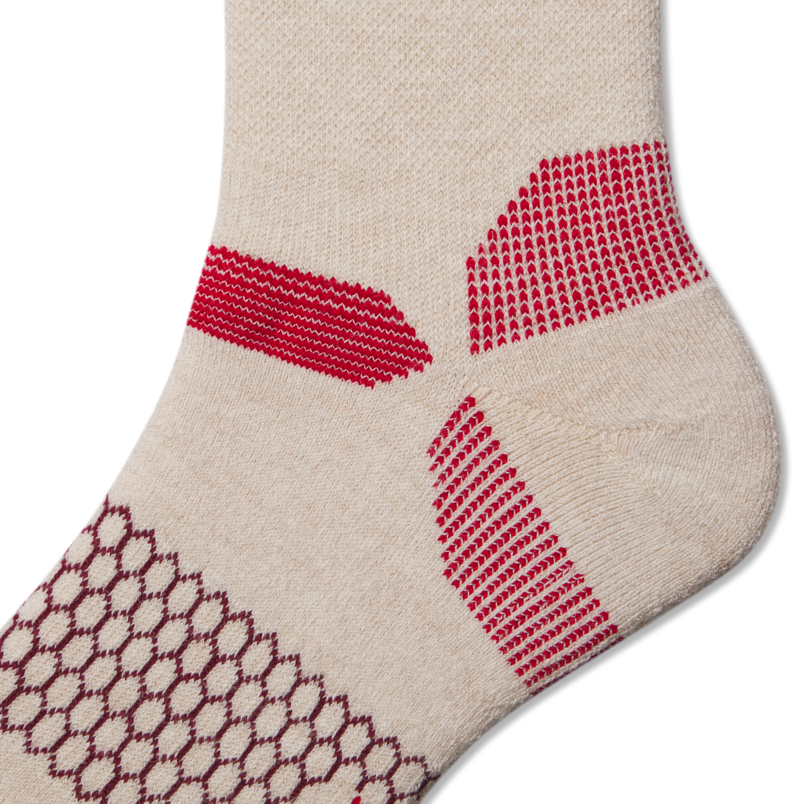 Full-Cushion Merino Wool Ski & Snowboard Socks - heritage red Detail [9715]