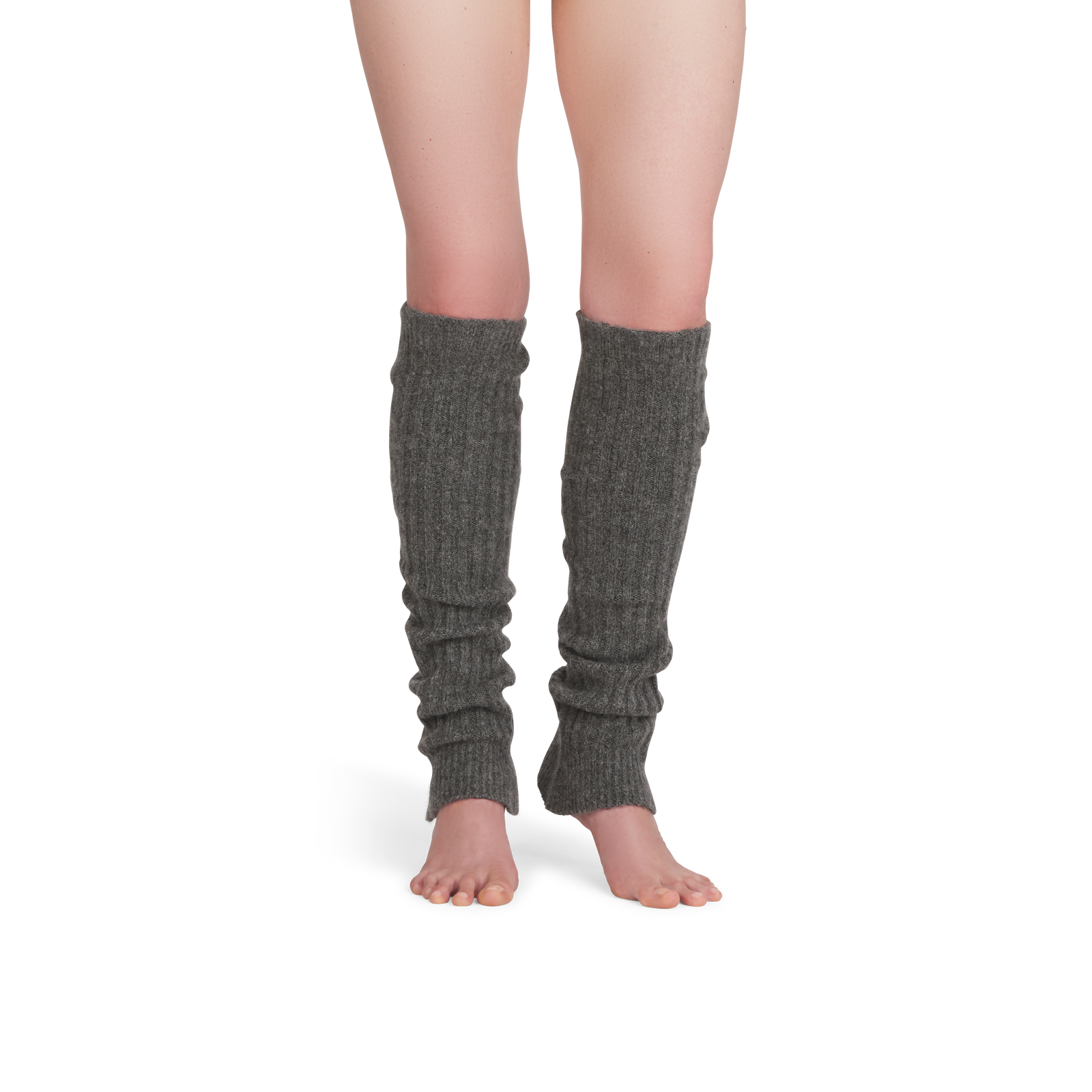 Women’s Ribbed Leg Warmers - Medium Grey Heather WO1 [9736]