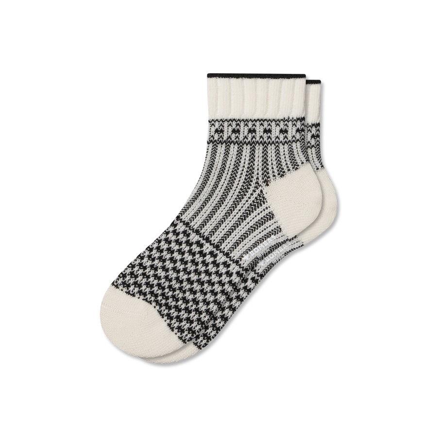 Women's Merino Wool Blend Sweater Quarter Socks - Everyday Trail Step