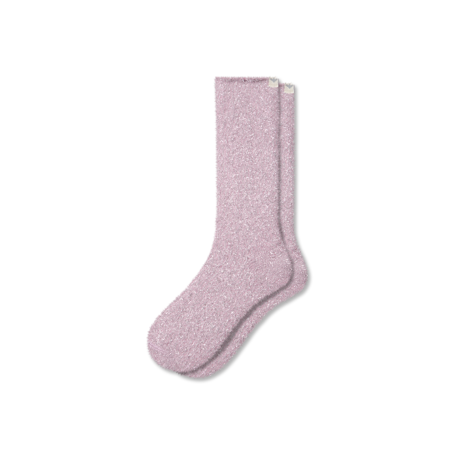 Women's Fuzzy Socks - Light Home Step