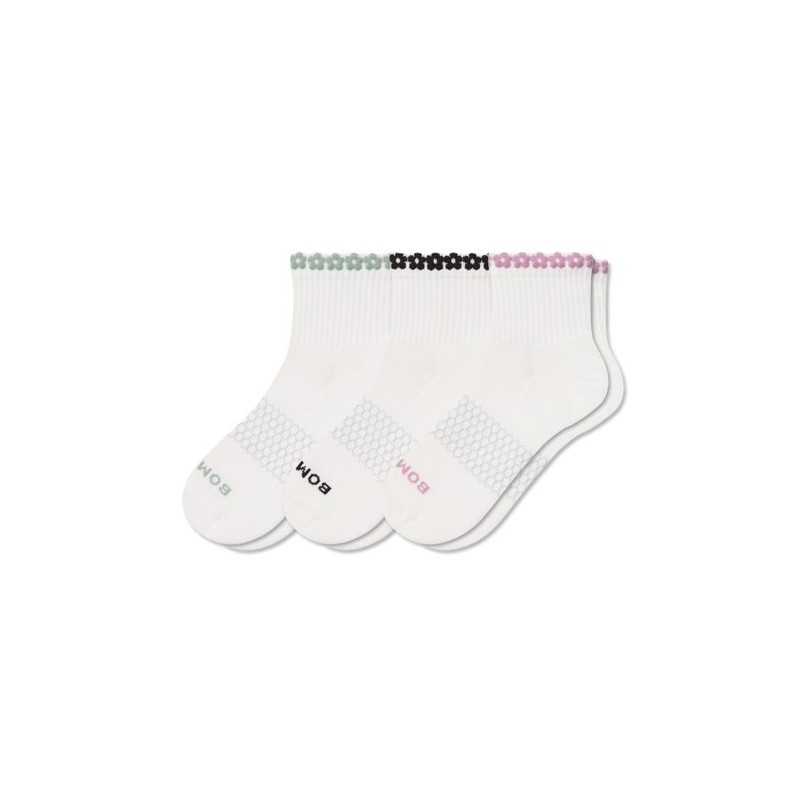 Women's Daisy Chain Quarter Sock 3-Pack - Daily Fit