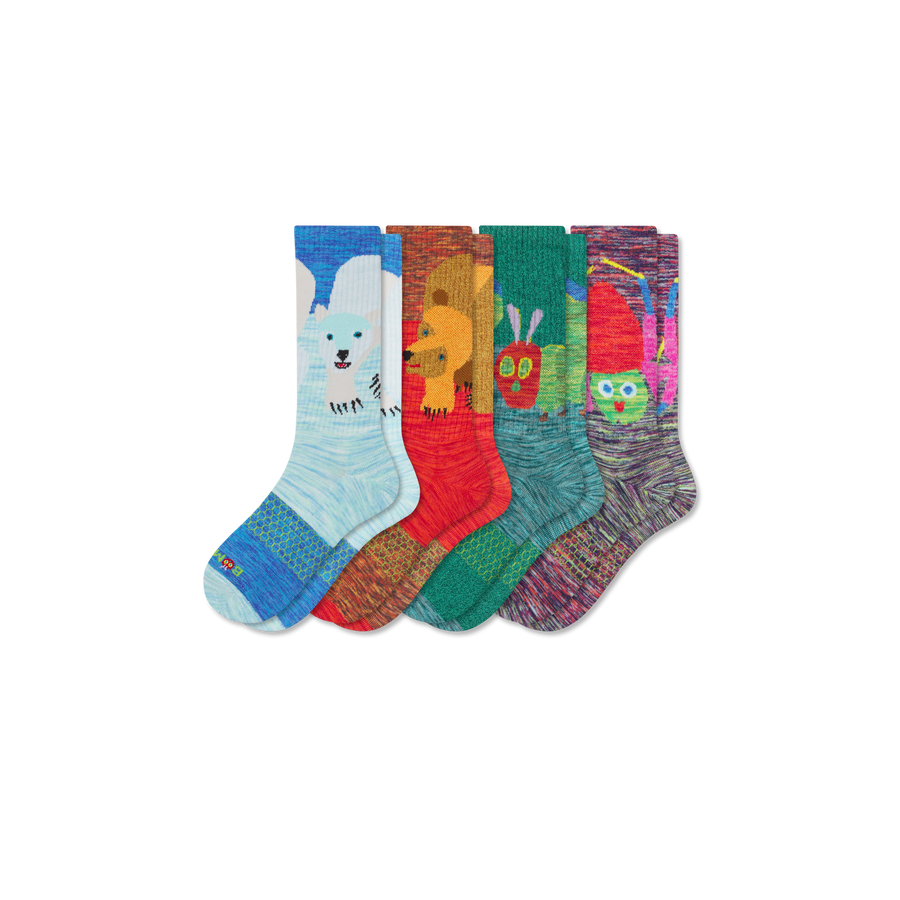 Adult Eric Carle Calf Sock 4-Pack - Weekend Low Cut Comfort