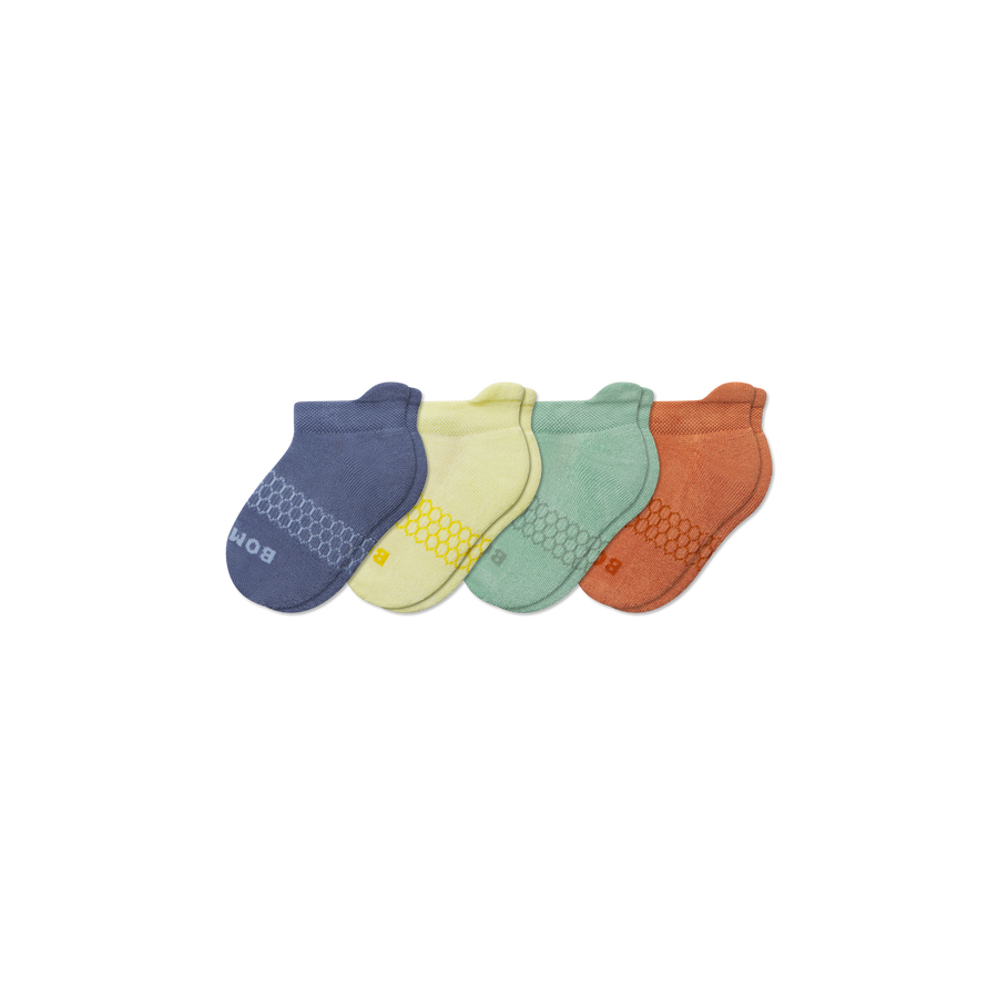 Junior Solids Ankle Sock 4-Pack - Run Recovery Cushion