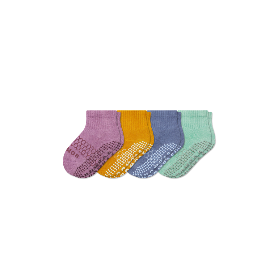 Toddler Solids Gripper Calf Sock 4-Pack - Steady Trail Fit