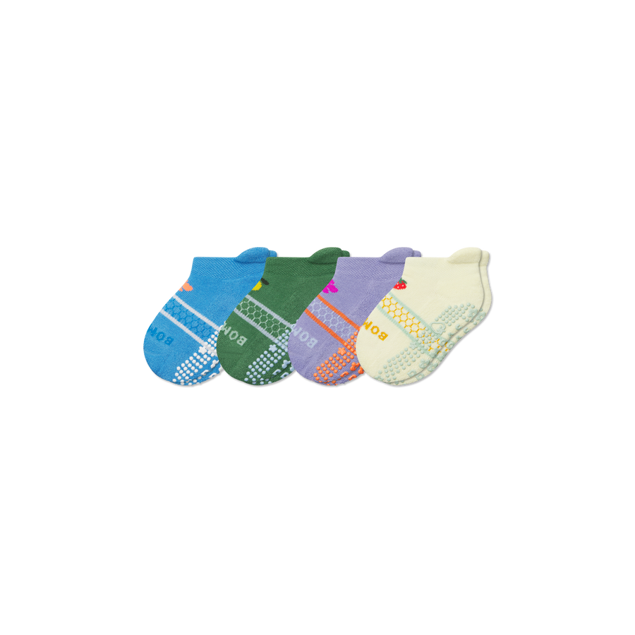 Toddler Garden Party Ankle Sock 4-Pack - Active Court Cushion