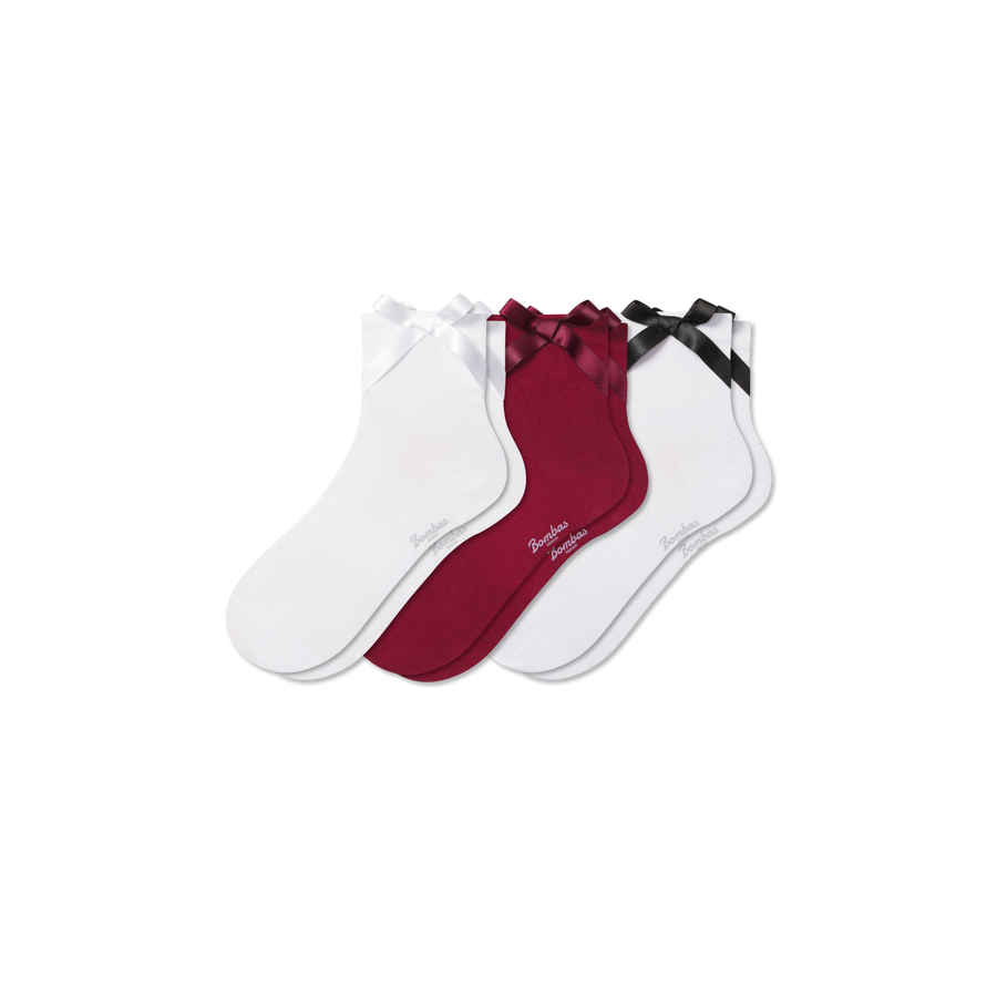 Women's Lightweight Bow Quarter Sock 3-Pack - Trail Hike Support