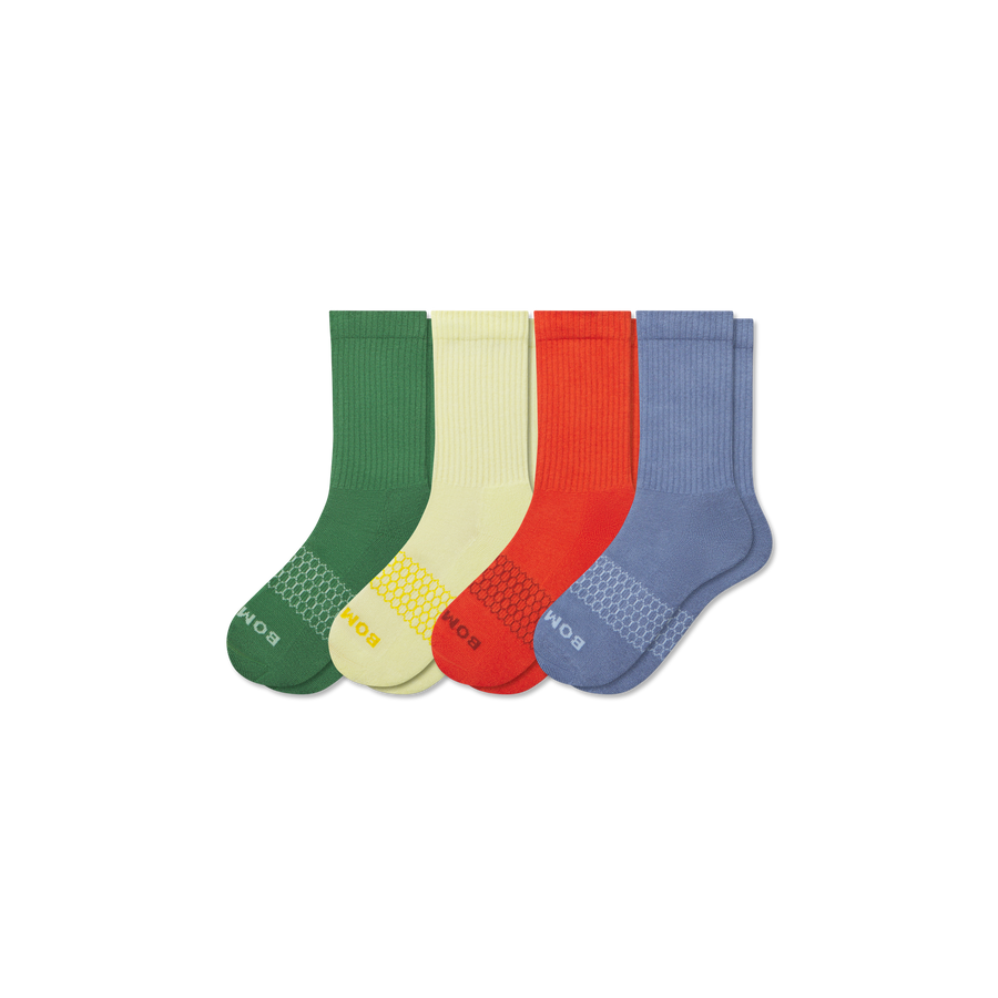 Youth Solids Calf Sock 4-Pack - Steady No Show Comfort