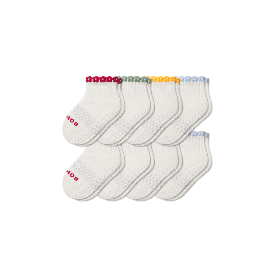Toddler Daisy Chain Gripper Calf Sock 8-Pack - Daily Studio Cushion