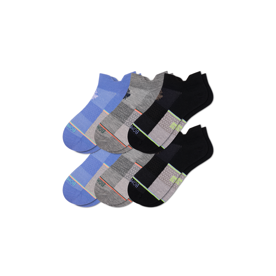 Men's UltraLite Sport Merino Wool Blend Ankle Sock 6-Pack - Breathable Weekend Wear