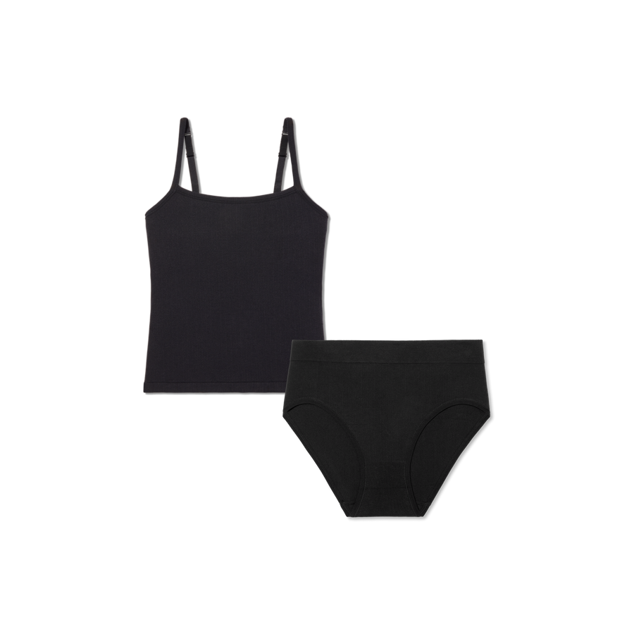 Women's Built-In Bra Seamless Cami + High Rise Brief Pack - Modern Lounge Ease