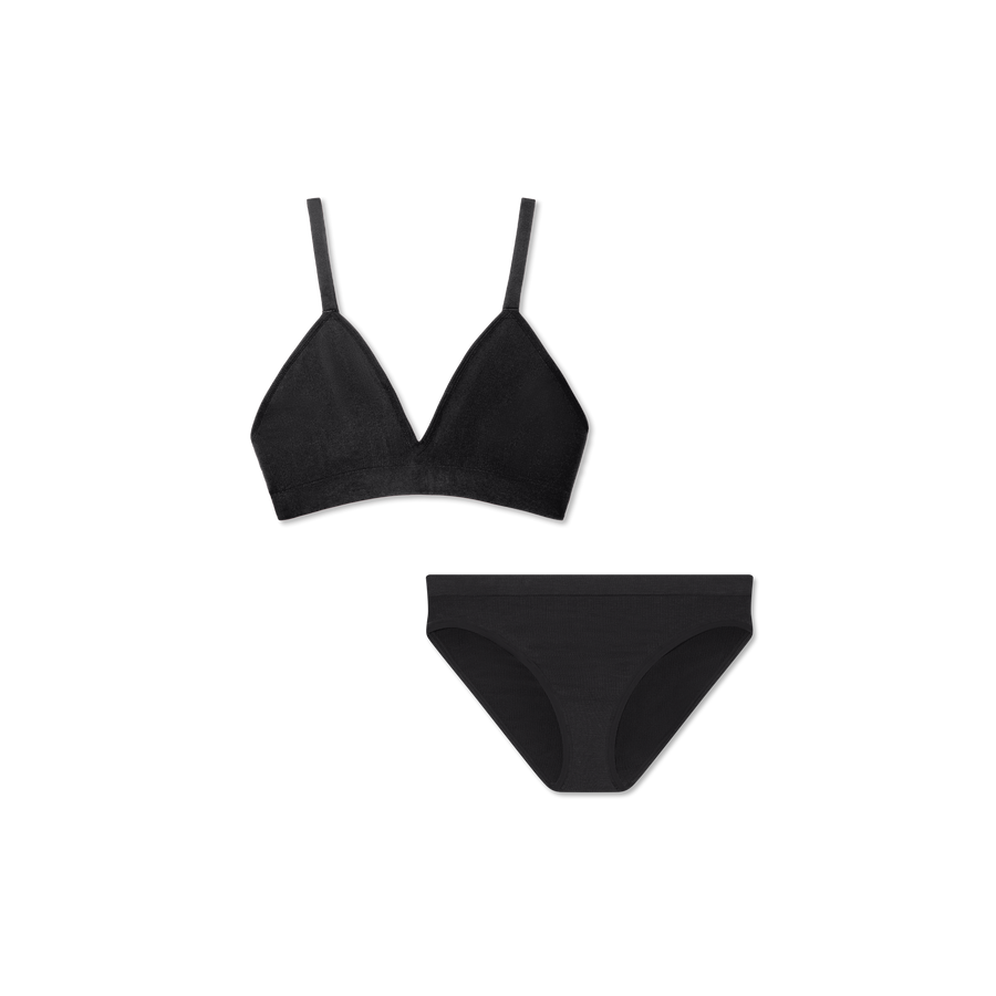 Women's Seamless Triangle Bralette + Bikini Pack - Smooth Support Layer