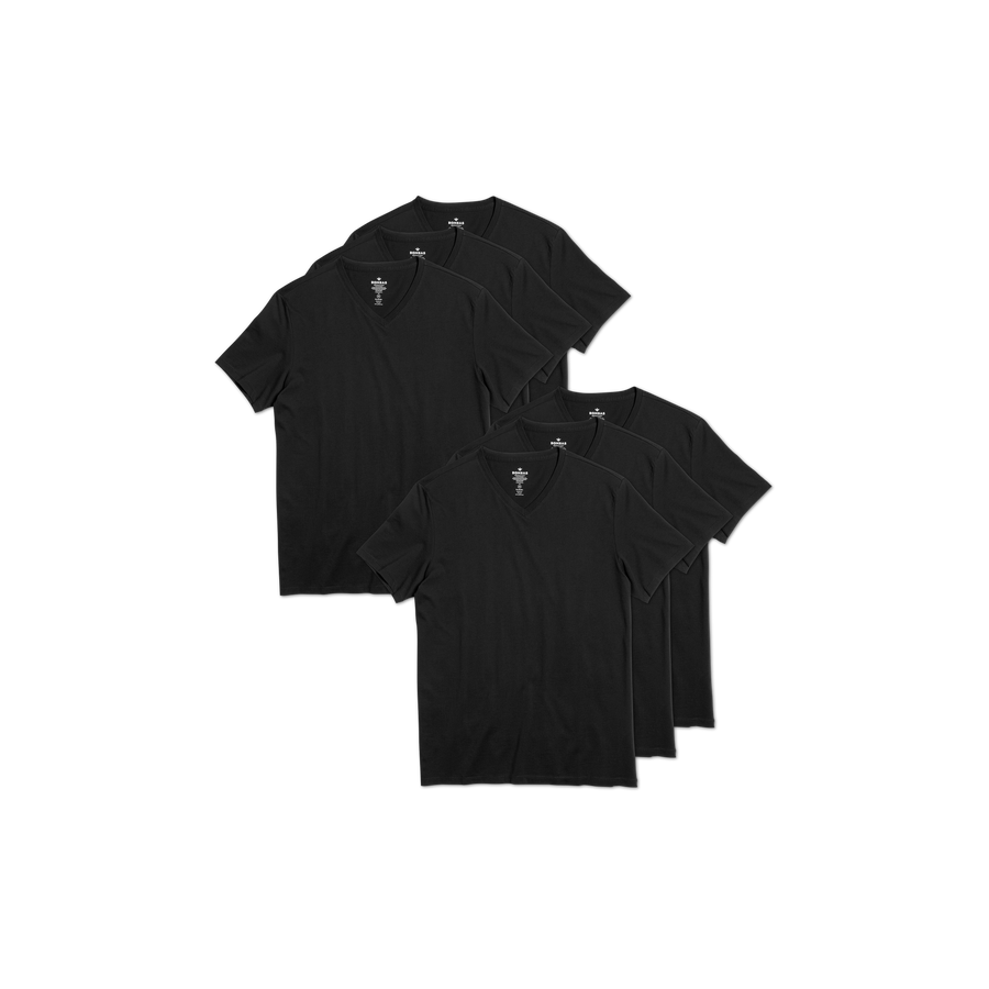 Men's Pima Cotton V-Neck T-Shirt 6-Pack - Cotton Travel Layer