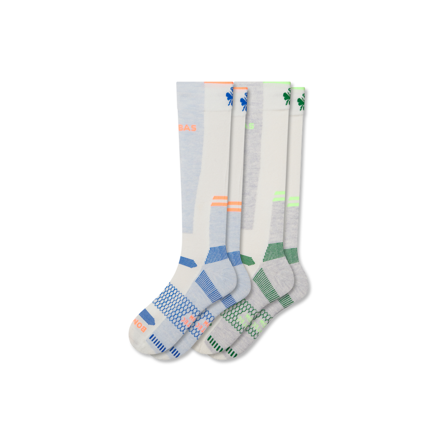 Men's Mid-Cushion Merino Wool Blend Ski & Snowboard Sock 2-Pack - Breathable Low Cut Support