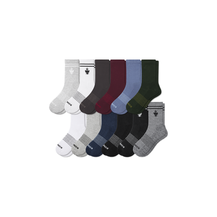 Men's Half Calf Sock 12-Pack - Modern Court Comfort
