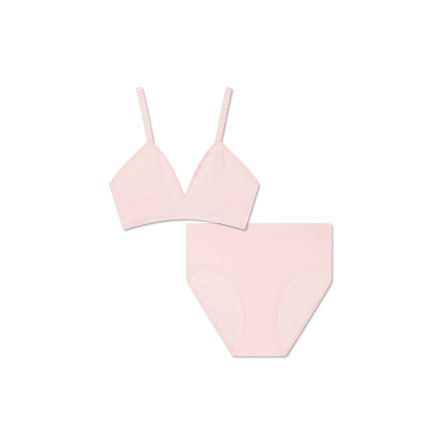 Women's Seamless Triangle Bralette + High Rise Brief Pack - Calm Hold