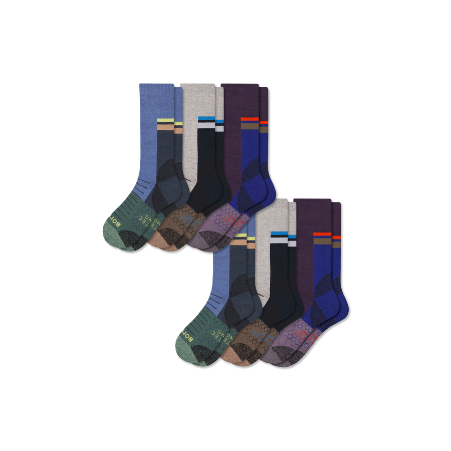 Women's Hiking Calf Sock 6-Pack - Daily Run Fit