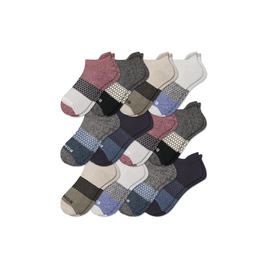 Men’s Tri-Block Ankle Sock 12-pack - Daily Office Cushion