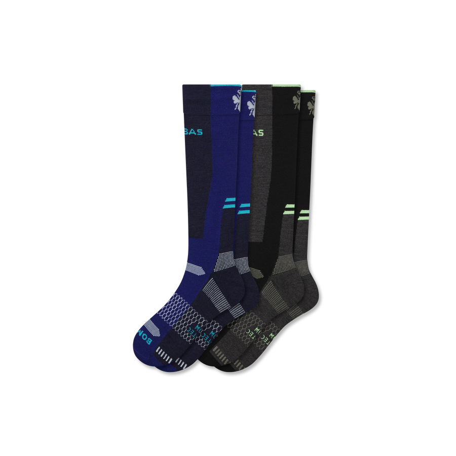 Women's Mid-Cushion Merino Wool Blend Ski & Snowboard Sock 2-Pack - Weekend Recovery Wear